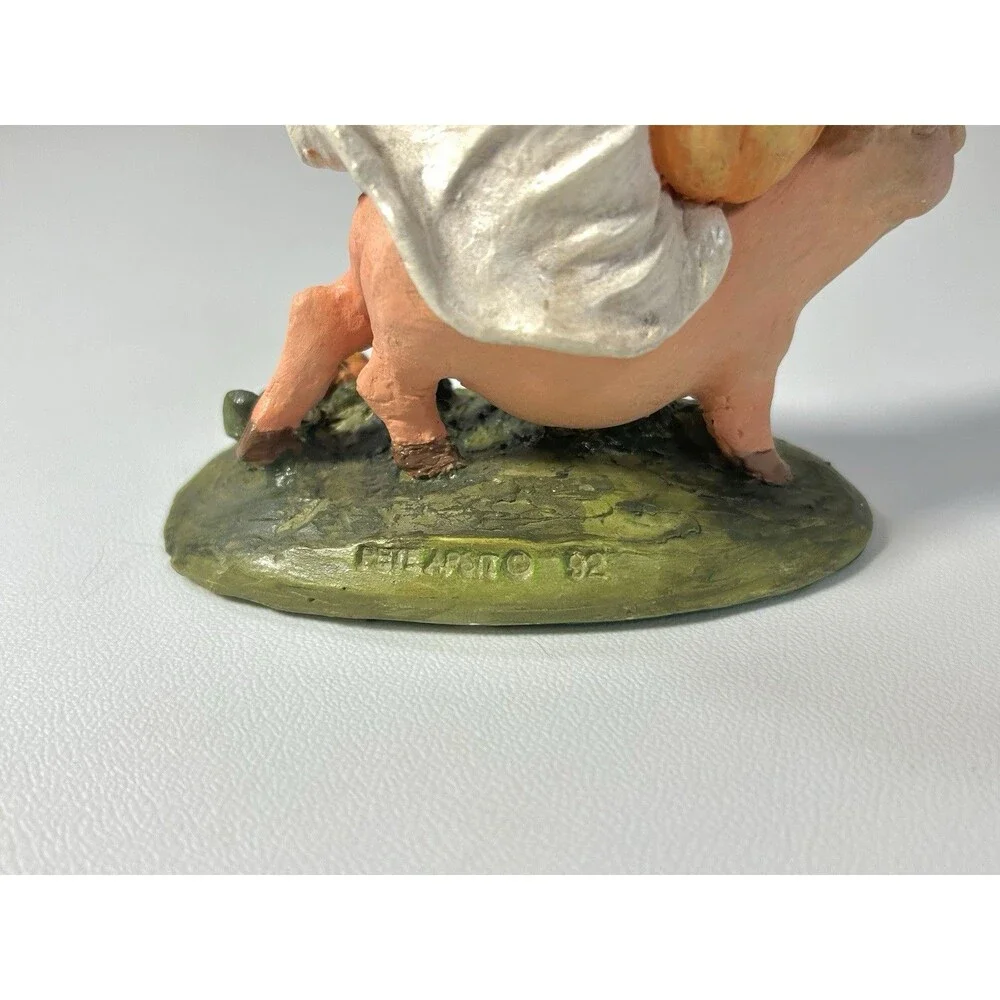 Pete Apsit Ghost Jack o’Lantern Pumpkin Riding Pig Halloween Figurine 1992 Vtg